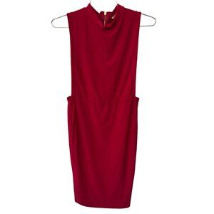 Jireh Clothing Sleeveless Mini Dress Size Medium Cutout Back Red Party Holiday